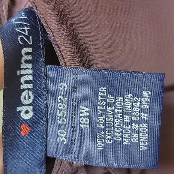 Denim 24/7 cold shoulder blouse brown and pink - Picture 4 of 5